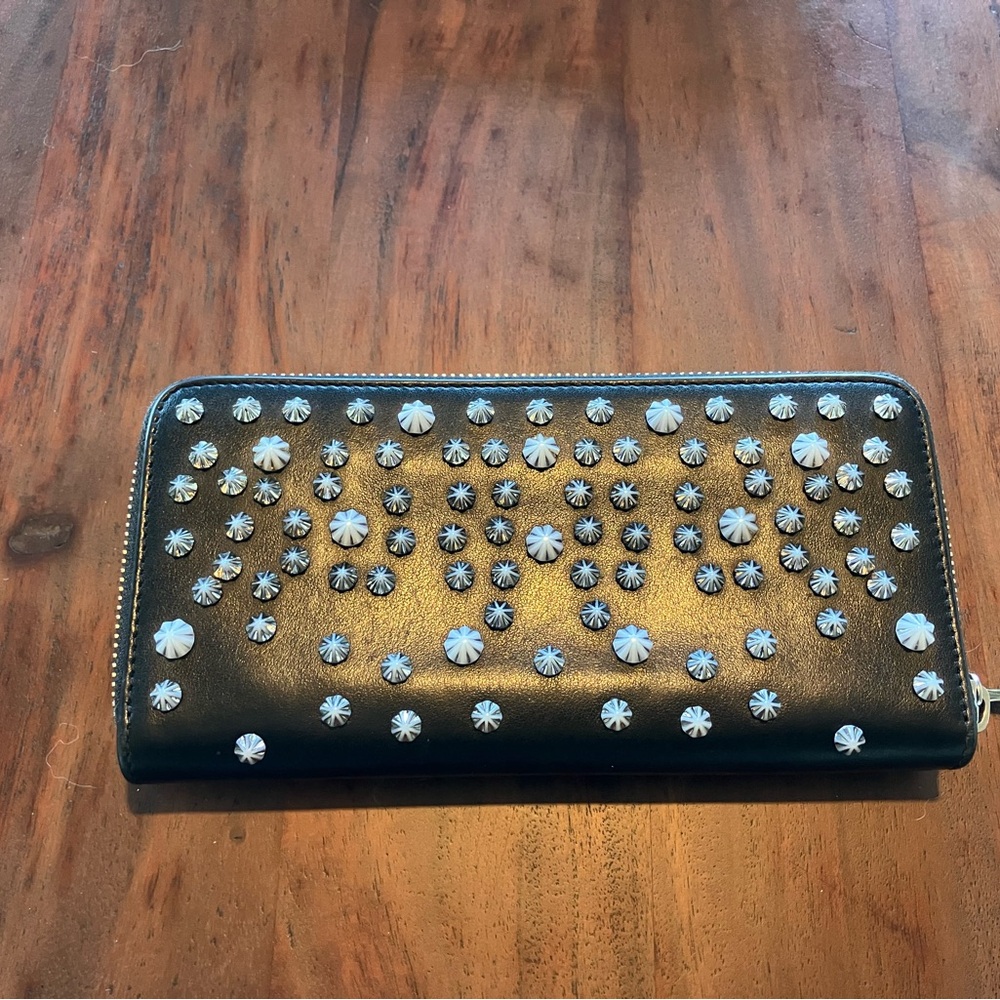 Christian Louboutin Black Studded Wallet